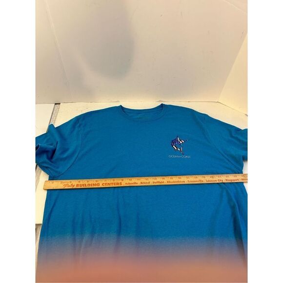 Ocean & Coast t-shirt large New Swordfish Stars Stripes turquoise heather - Picture 8 of 9